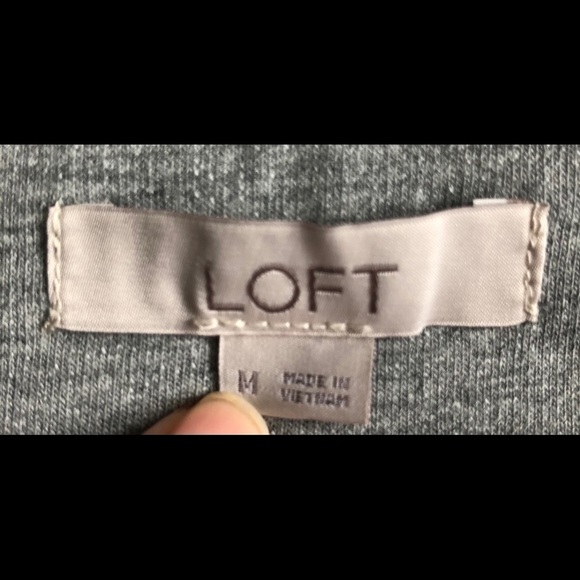 🎄Loft grey  tie skirt mini above knee SZ M NWOT - Picture 5 of 6